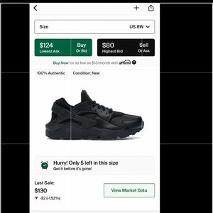 Nike Air Huarache Triple Black (W)